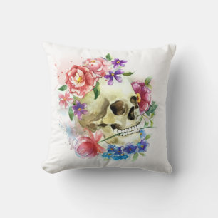 Floral Skull Dia de los Muertos   Dekokissen