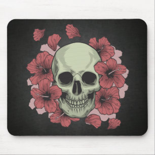 Floral Skull Dia de los Muertos   Mousepad