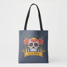 Floral Skull Dia de los Muertos | Tragetasche