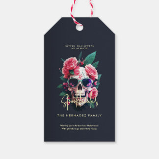 Floral Skull Faboolly Spooktacular Familienname Geschenkanhänger