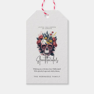 Floral Skull Faboolly Spooktacular Familienname Geschenkanhänger