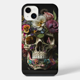 Floral Skull Goth Pagan Monogram iPhone 14 Plus Hülle