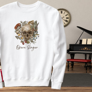 Floral Skull Opernsängerin Sweatshirt
