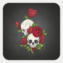 Floral Skulls Dia de los Muertos | Aufkleber