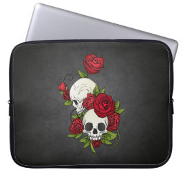 Floral Skulls Dia de los Muertos | Laptop Sleeve