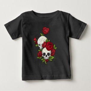 Floral Skulls Dia de los Muertos   Sleeve Shirt
