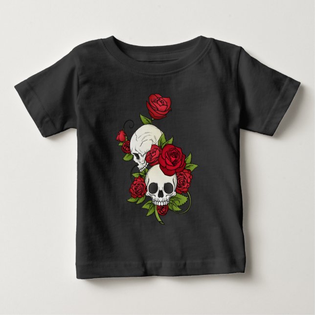 Floral Skulls Dia de los Muertos | Sleeve Shirt (Vorderseite)