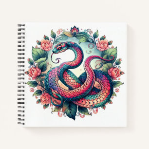 Floral Snake Notizbuch