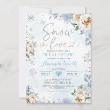Floral Snowflake Winter Brautparty Invite9 Invite