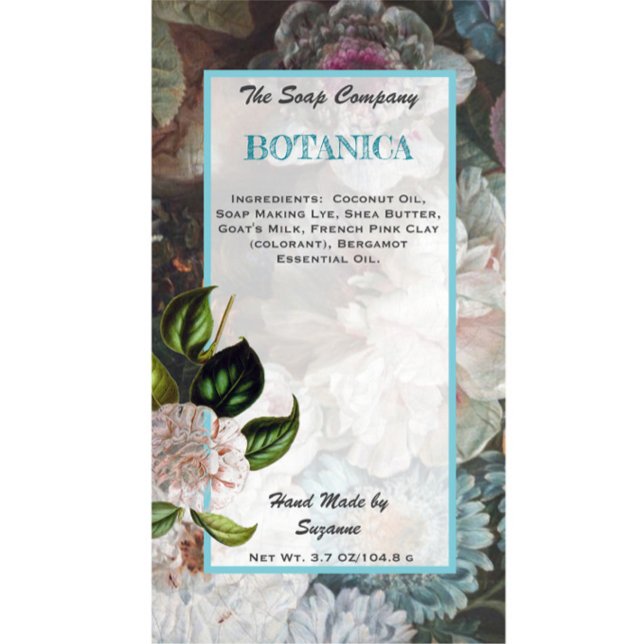 Floral Soap Produktverpackung Aufkleber/Etikett Adressaufkleber (Von Creator hochgeladen)