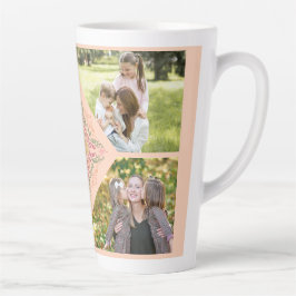 Floral Soft peach kaleidoscopic Script Best Mom Milchtasse