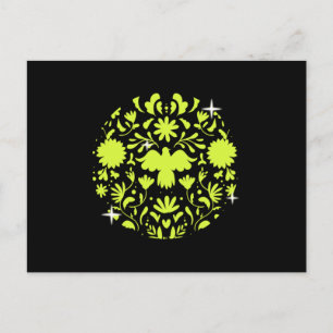 Floral Softball Baseball Ball Pitcher Catcher Gesc Postkarte