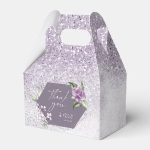 Floral Sparkles Hochzeit Danke Mauve ID889 Geschenkschachtel
