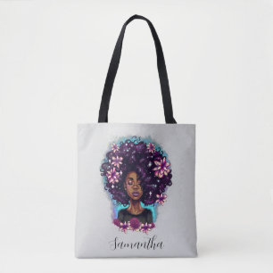 Floral Sparkling Afro Frau