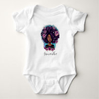 Floral Sparkling Afro Frau