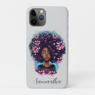 Floral Sparkling Afro Frau Case-Mate iPhone Hülle