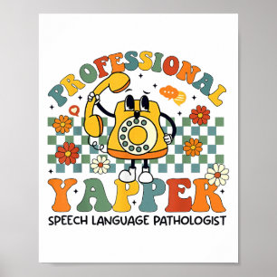 Floral Speech Language Pathologin Slp Professiona Poster