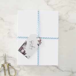 Floral Spooky Halloween Geburtstagsparty Geschenkanhänger