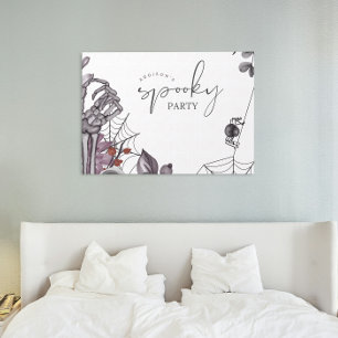 Floral Spooky Halloween Geburtstagsparty Poster