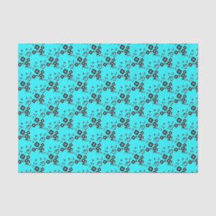 Floral Spray Art 1, Robine Egg-Silve-TISSUE WRAP Seidenpapier