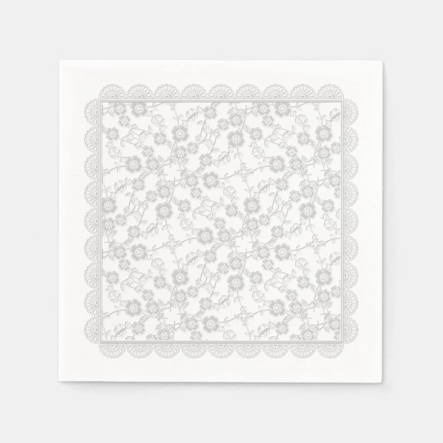 Floral Spray,Bridal-PARTY NAPKINS Serviette (Vorderseite)
