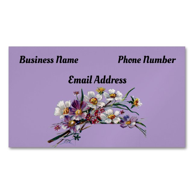 Floral Spray Business Card Magnet (Vorderseite)