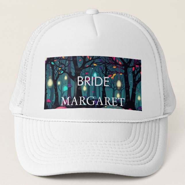 Floral Spray Fantasy Art BRIDE Cap Truckerkappe (Vorderseite)