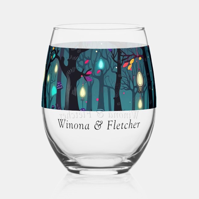 Floral Spray Fantasy Art Glas (Rückseite)