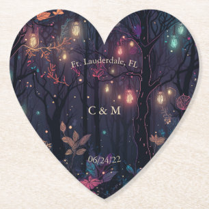 Floral Spray Fantasy Art Personalisiert Untersetzer