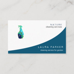 Floral Spray Flasche Reinigung Garten Visitenkarte