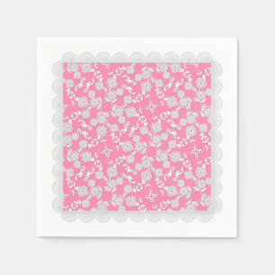Floral Spray,spitzenweiße PAPIERPAPIERPAPIERE PART Serviette
