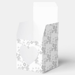 Floral Spray Style 1-BRIDAL-WHITE-FAVOR BOXES,hrt Geschenkschachtel