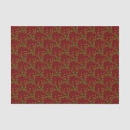 Floral Spray Style 1, Red-Gold-TISSUE-WRAP-PAPIER Seidenpapier