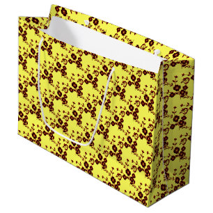 Floral Spray Style 1, RED-YELLOW-2-GIFT BAG L Große Geschenktüte