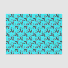 Floral Spray Style 1,Robin Egg-Sil-1-TISSUE PAPIER
