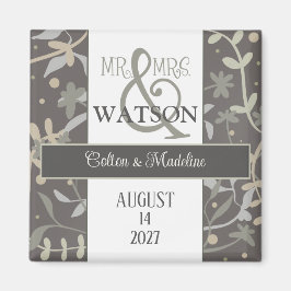 Floral Sprigs Moderne Inspirivity Simple Elegant Magnet