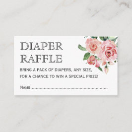 Floral Spring Baby Dusche Windeln Raffle Tickets Begleitkarte