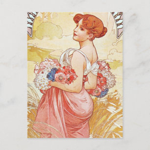 Floral Spring Goddess Postkarte