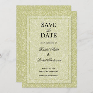 Floral Spring Green Save The Date
