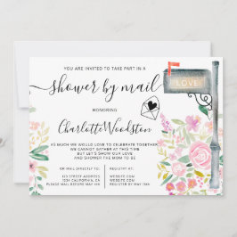 Floral spring wassercolor script dusche per mail einladung