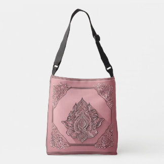 Floral Square Lace AI art Tragetaschen Mit Langen Trägern