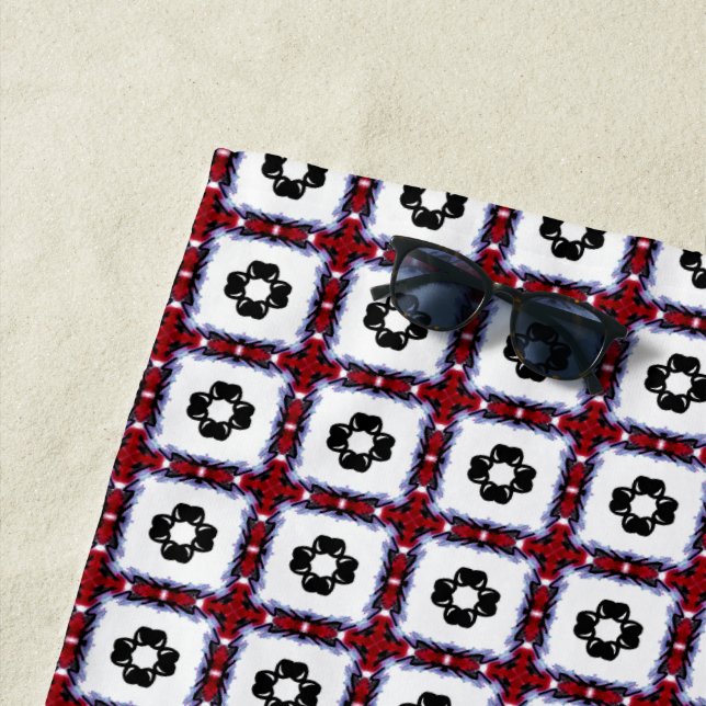 Floral Squares Strandtuch (Beispiel)