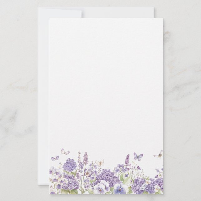 Floral Stationery Paper Briefpapier (Vorderseite)