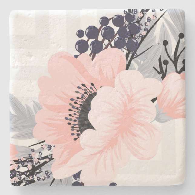 floral steinuntersetzer (Vorderseite)