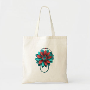 Floral Stethoscope Design - Unique Medical & Healt Tragetasche