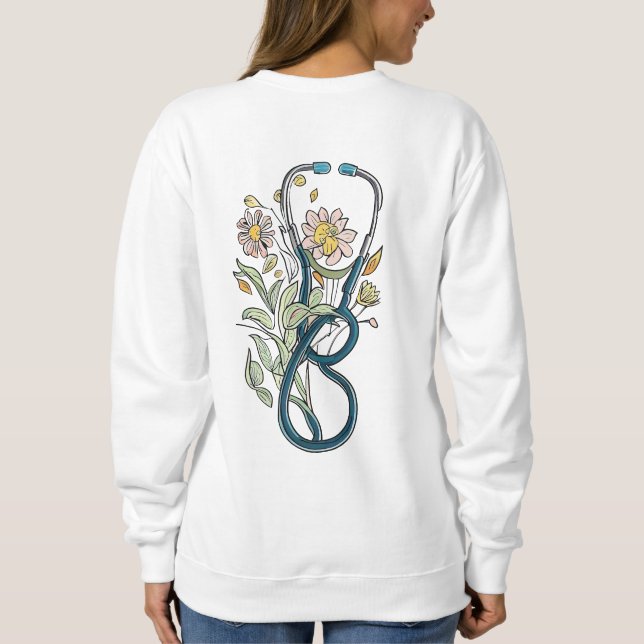 Floral Stethoscope Sweatshirt (Rückseite)