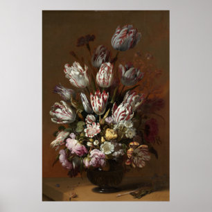 Floral still life painting von Hans Bollongier Pos Poster