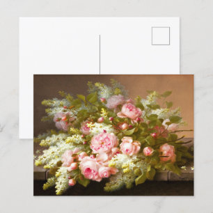 Floral Still Life, Raoul M. De Longpré Postkarte