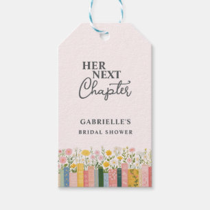 Floral Storybook Ihr nächstes Kapitel Brautparty Geschenkanhänger