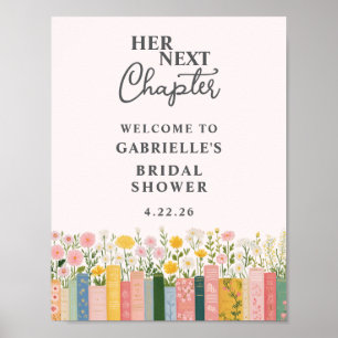 Floral Storybook Ihr nächstes Kapitel Brautparty Poster
